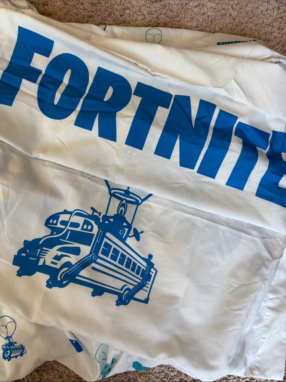 Fortnite twin Battle Bus sheet set